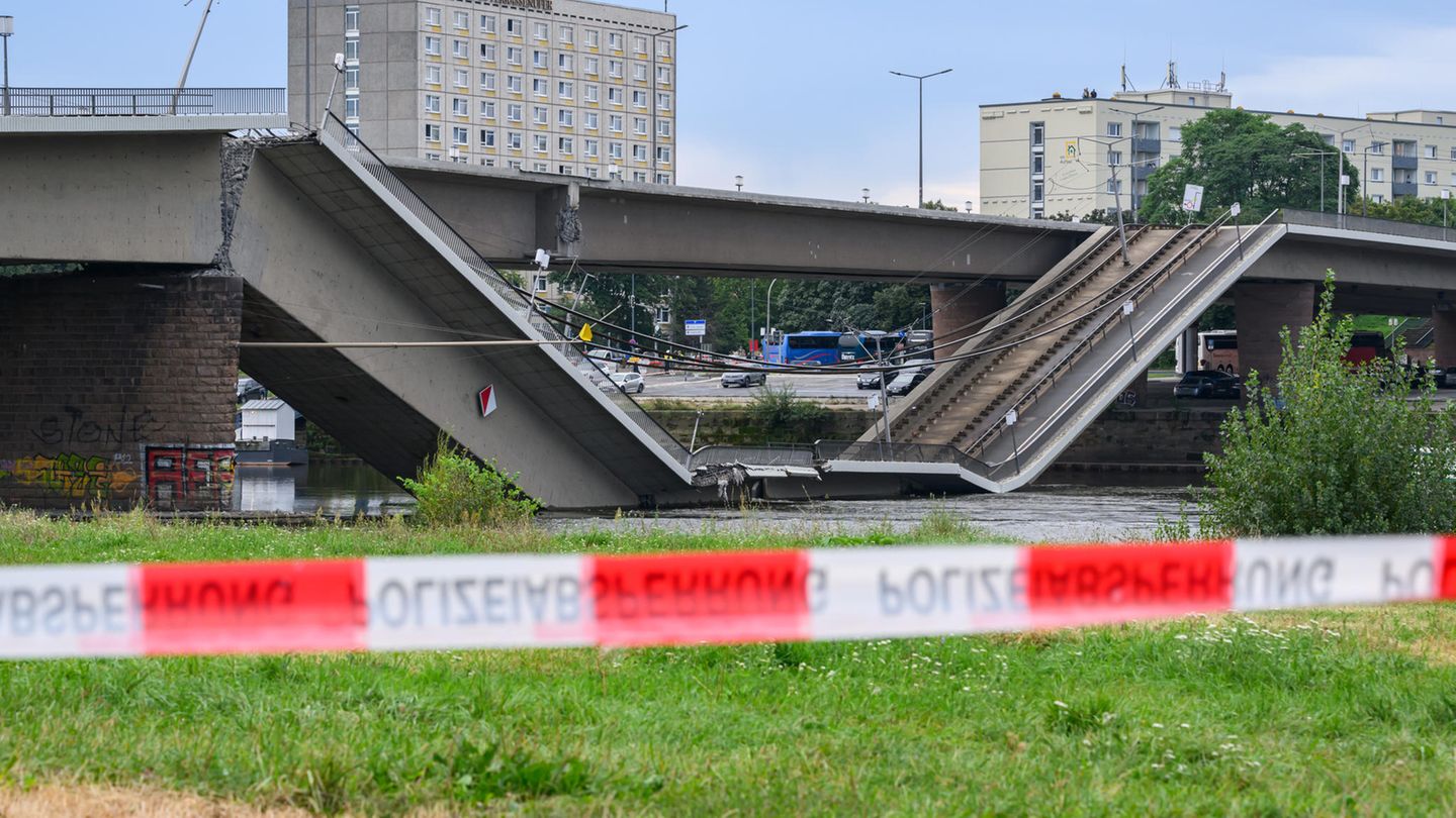 Einsturz der Carolabrücke in Dresden