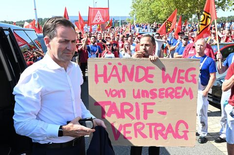 Protest bei VW in Zwickau