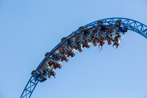 Die Achterbahn Blue Fire befand sich während des Zwischenfalls nicht in einem Looping, sondern am Ende eines Anstiegs