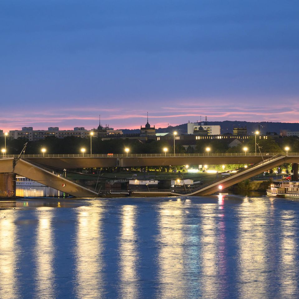 Einsturz der Carolabrücke in Dresden