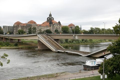 Eingestürzte Carolabrücke