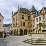 Rathaus in Denzelt in Luxemburg
