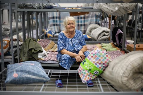 Kursk Russen im Aufnahmalager