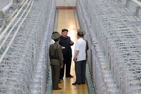 Nordkoreas Machthaber Kim Jong Un auf Inspektionsbesuch