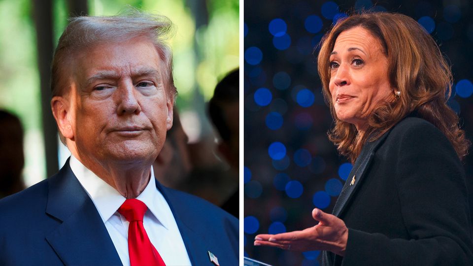 Montage Donald Trump und Kamala Harris