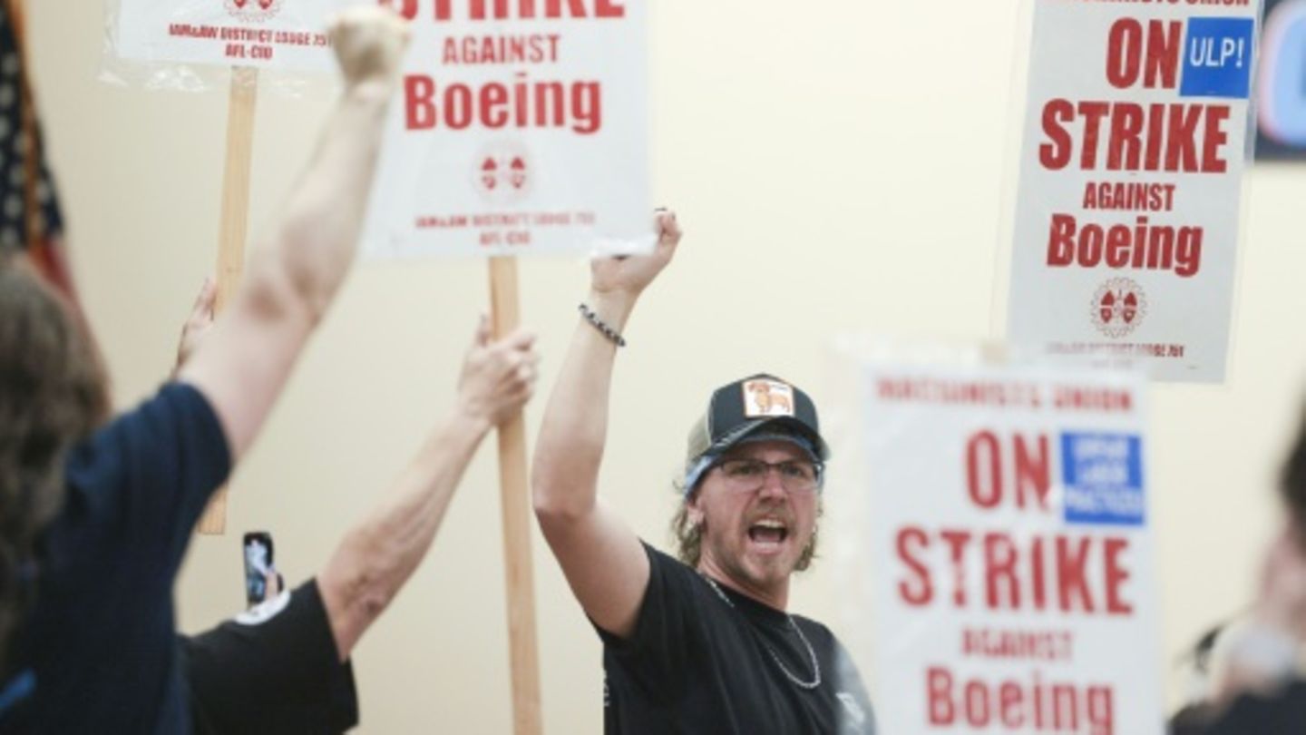 Boeing-Arbeiter protestieren in der Region Seattle