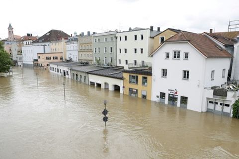 Früheres Hochwasser in Passau