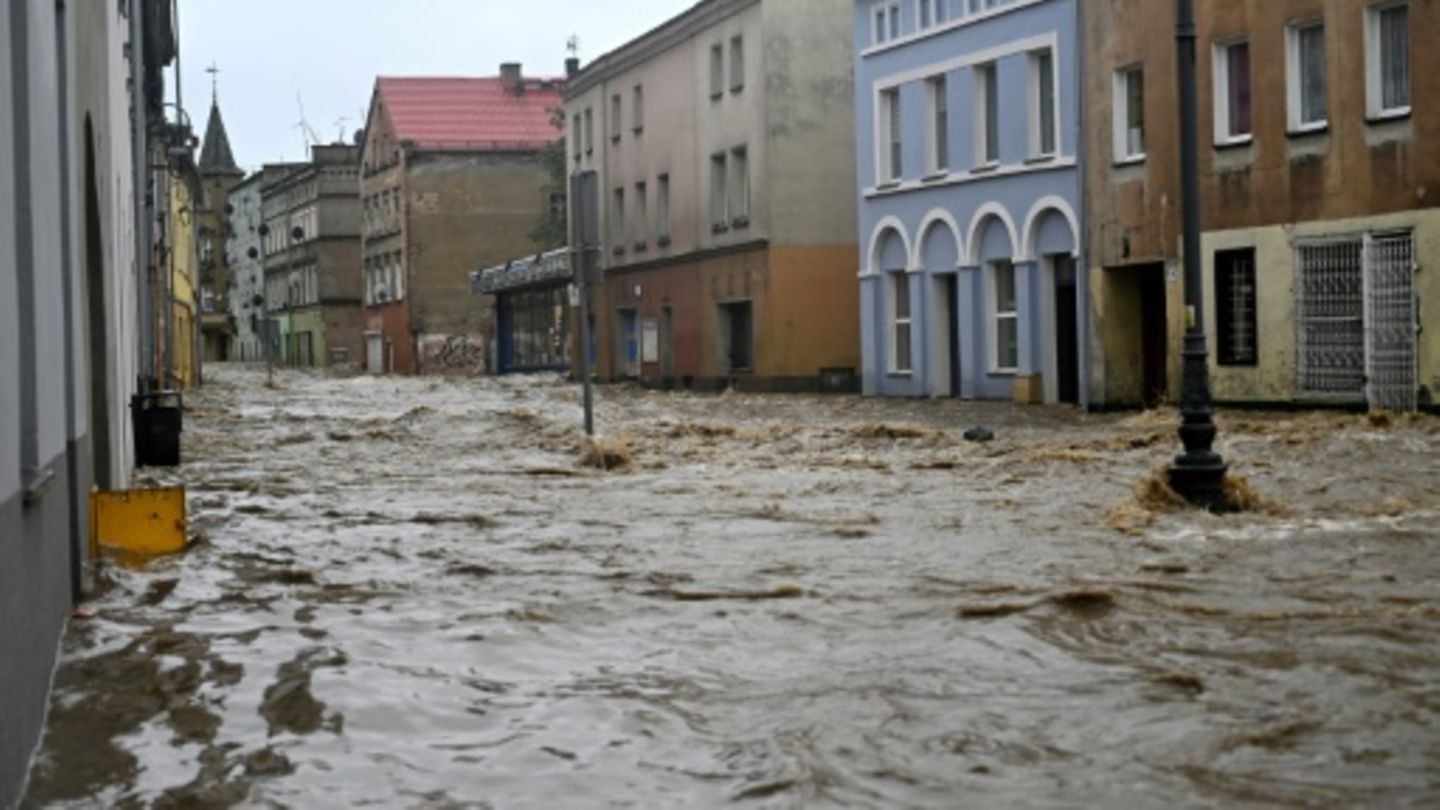 Überflutungen im südpolnischen Glucholazy