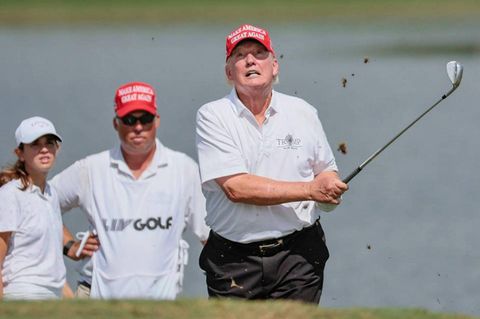 Ex-Präsident Donald Trump hatte in Florida wohl mit einem Großspender Golf gespielt