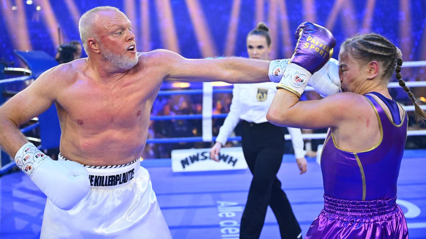 Stefan Raab und Regina Halmich