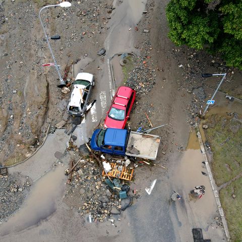 Bebilderung Hochwasserschutz: Trümmer nach Hochwasser in der tschechischen Stadt Jesenik