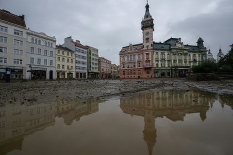 Der Marktplatz im nordosttschechischen  Krnov