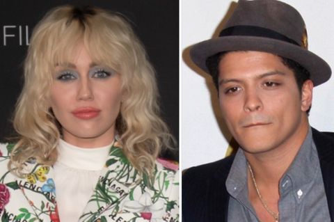 Miley Cyrus und Bruno Mars