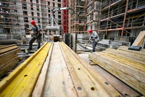 Baustelle für Wohngebäude in Frankfurt am Main