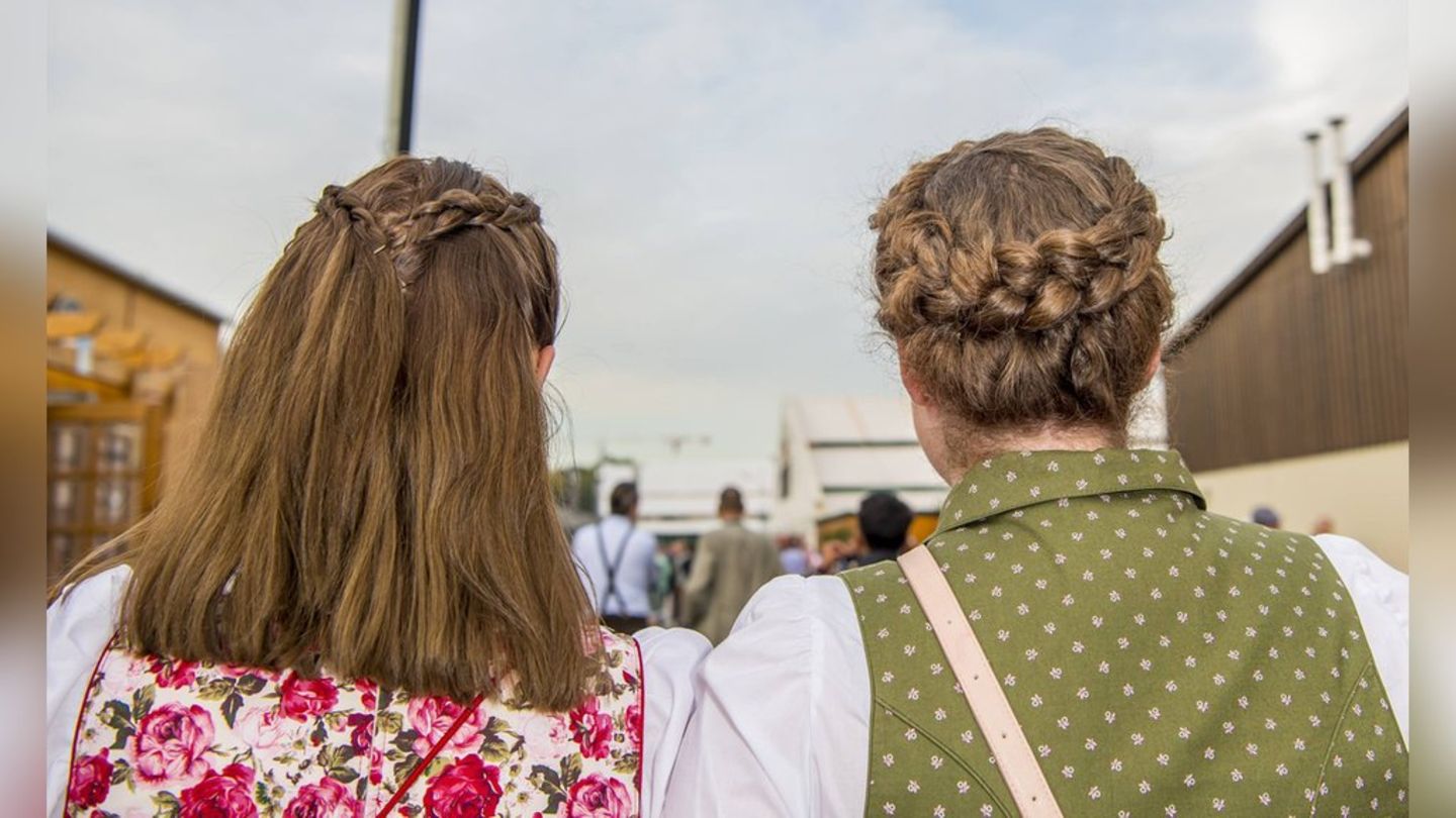 Auf dem Oktoberfest sind jedes Jahr die verschiedensten Flechtfrisuren zu sehen.