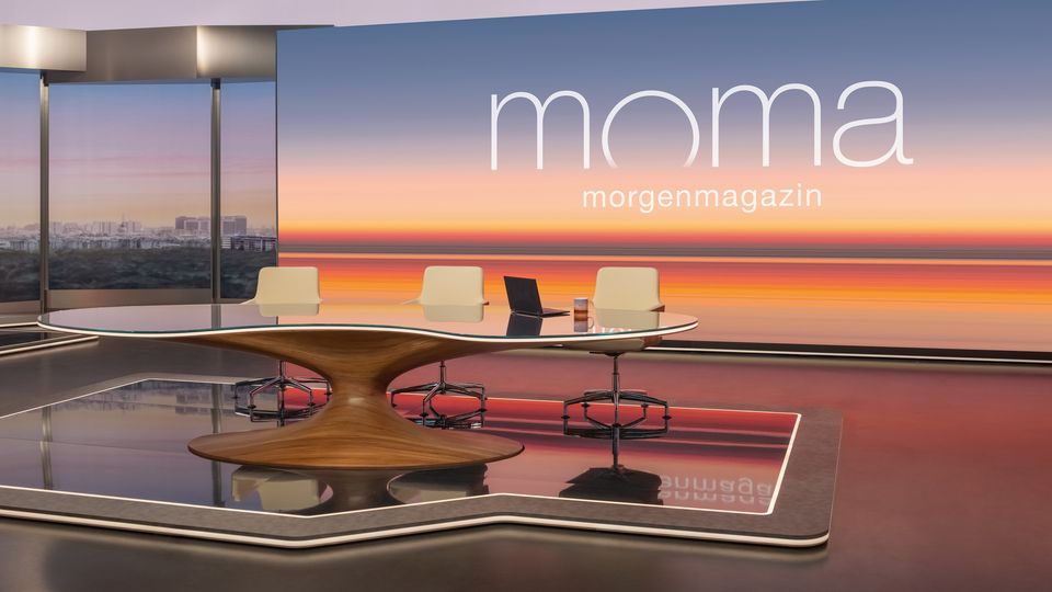 Das leere Studio des ZDF Morgenmagazins