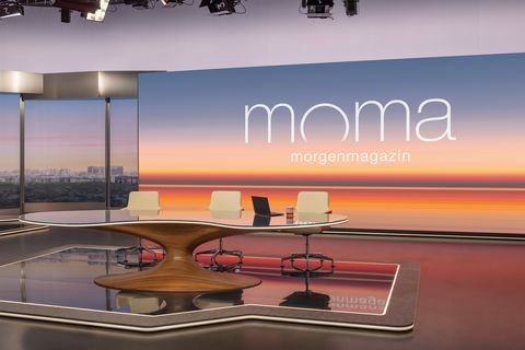 Das leere Studio des ZDF Morgenmagazins