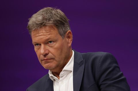 Grünen-Politiker Robert Habeck auf einer Veranstaltung