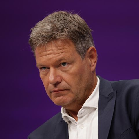 Grünen-Politiker Robert Habeck auf einer Veranstaltung