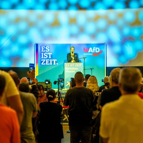 AFD Wahlkampf in Brandenburg