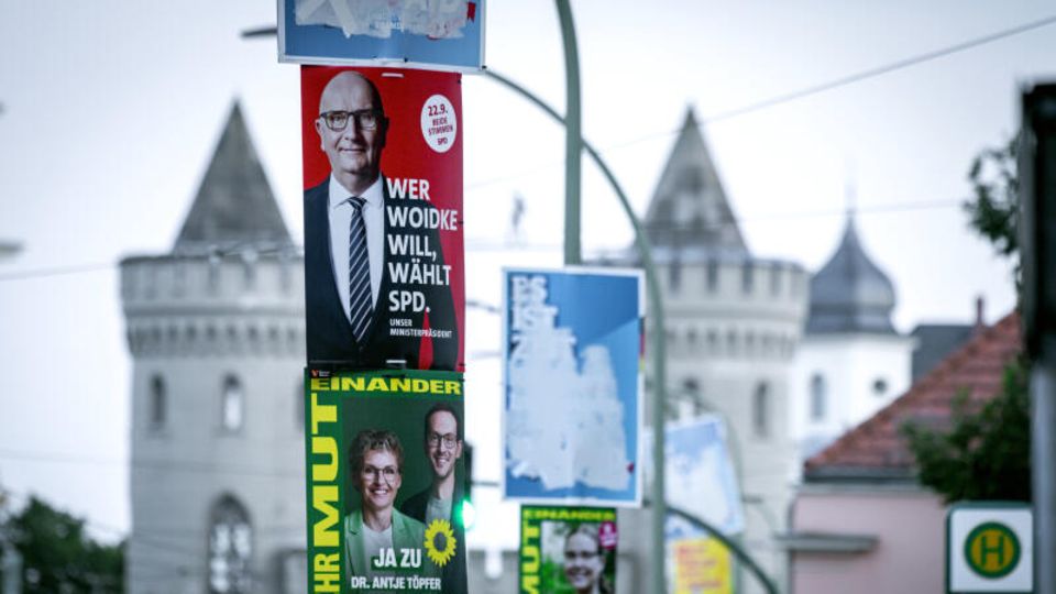 Wahlplakate in Brandenburg