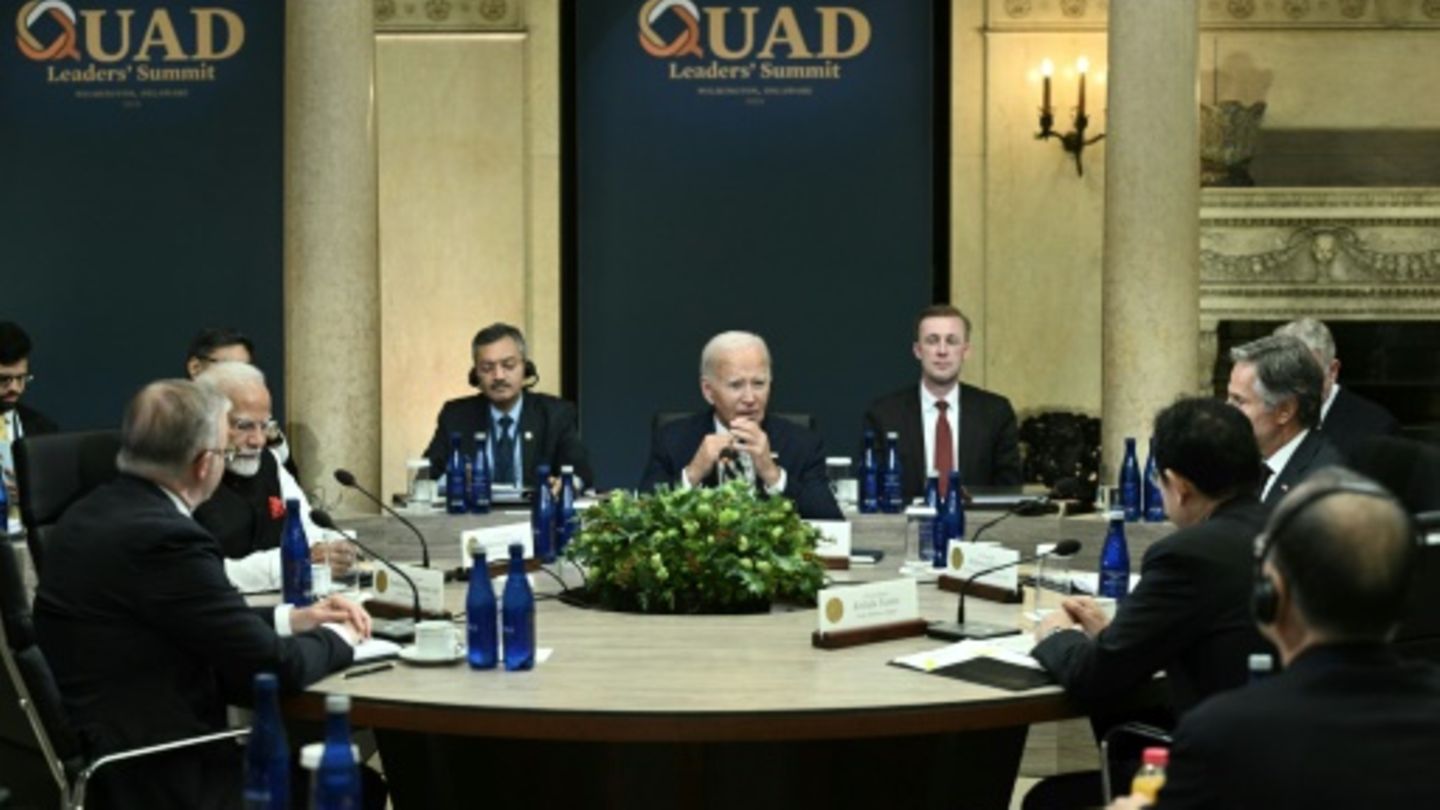 President Joe Biden hosts 'Quad' leaders from Australia, India and Japan at his former high school in Wilmington, Delaware