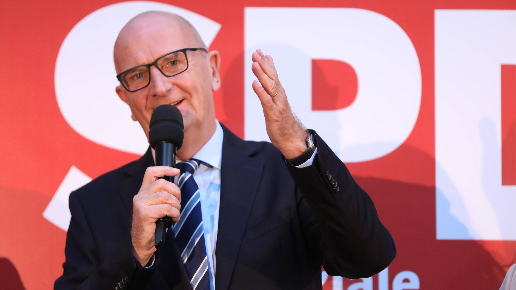 Erleichtert: Brandenburgs Ministerpräsident Dietmar Woidke am Wahlabend in Potsdam