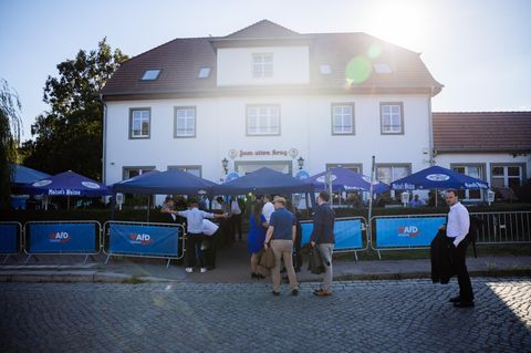AfD-Party zur Landtagswahl in Brandenburg in Potsdam-Marquardt
