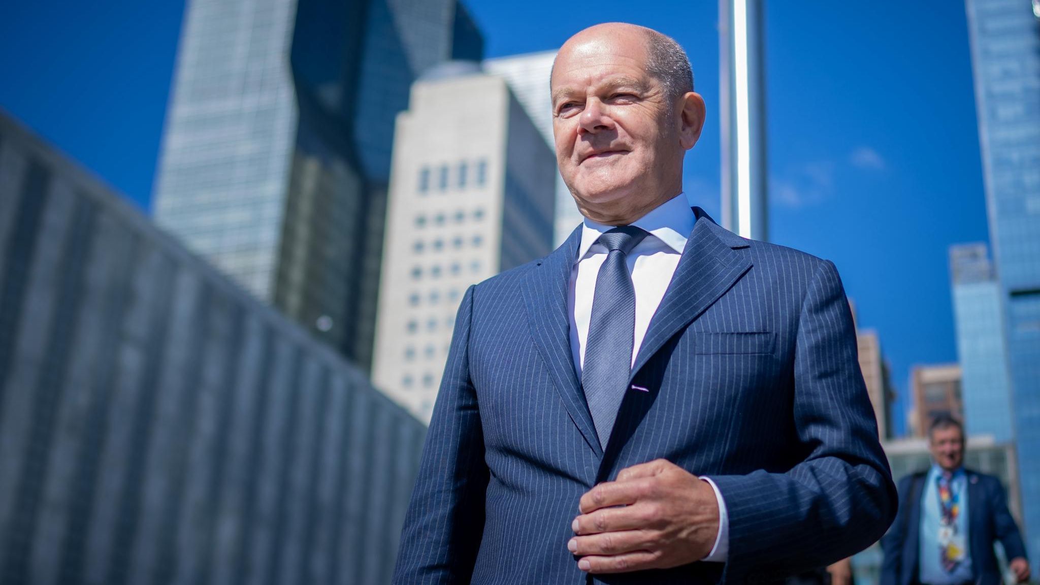 Bundeskanzler Olaf Scholz (SPD): "Ist doch super, dass wir gewonnen haben"