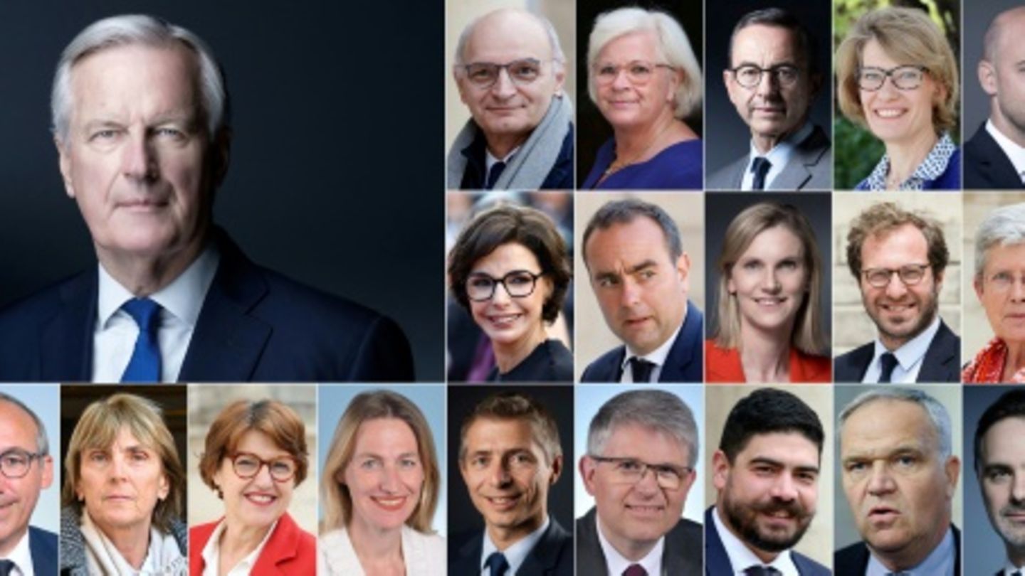 Premier Barnier (l.o.) und seine Minister