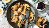 Kaiserschmarrn mit Blaubeer-Sauce