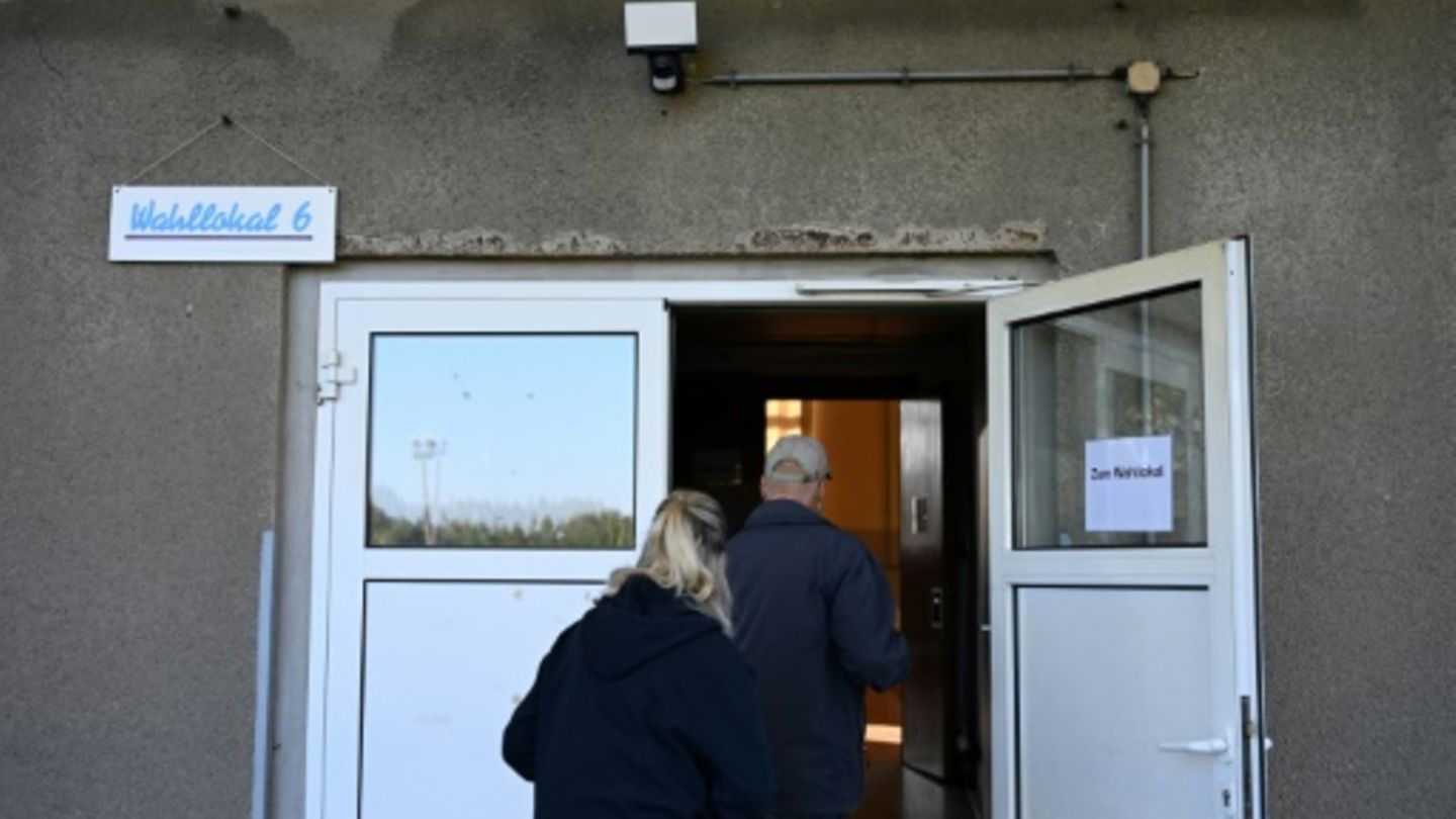 Wahllokal in Forst in Brandenburg