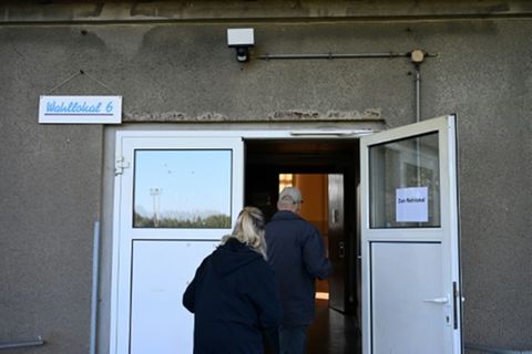 Wahllokal in Forst in Brandenburg
