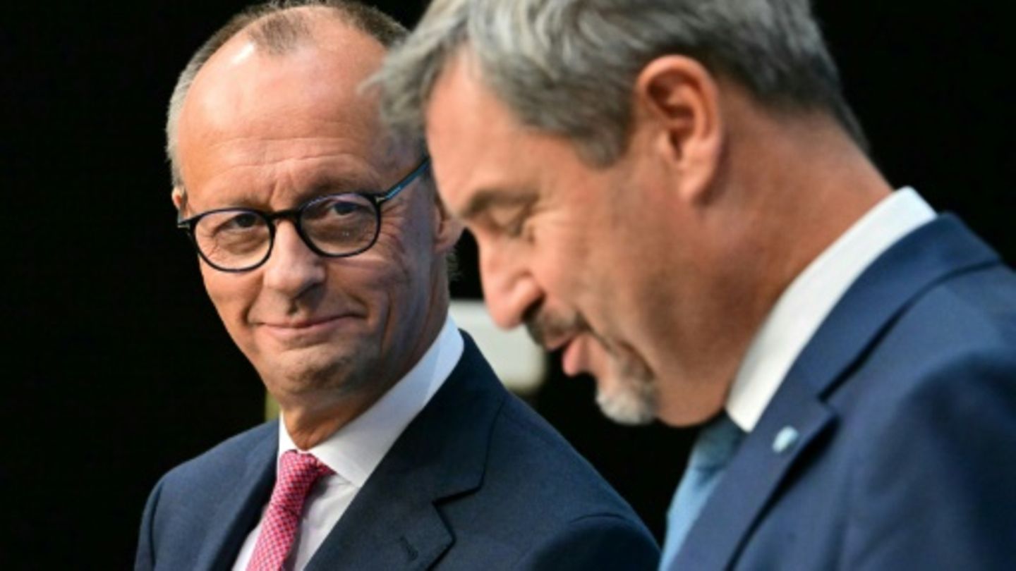 Friedrich Merz und Markus Söder (rechts)