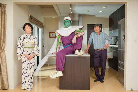 Cosplayer Pretaporco posiert als "Piccolo" aus "Dragon Ball"