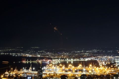 Raketenabwehr über Haifa
