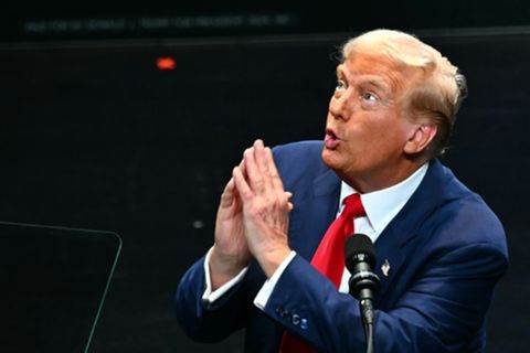 Donald Trump bei Wahlkampfauftritt am Dienstag in Savannah
