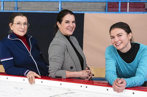 Dagmar Manzel, Katarina Witt und Witt-Darstellerin Lawinia Nowak