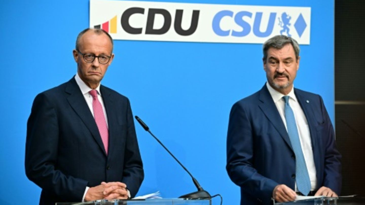 Markus Söder (rechts) mit CDU-Bundeschef Friedrich Merz