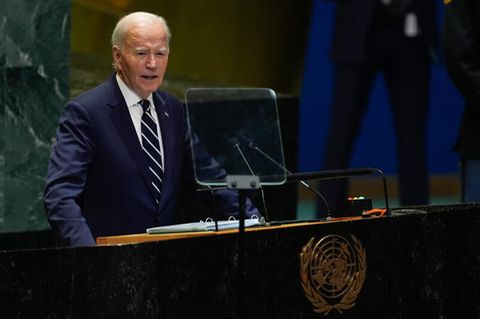 Joe Biden spricht auf der UN-Generalversammlung  – auch hier ist die Lage in Nahost ein drängendes Thema