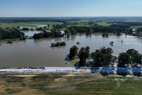 Angeschwollene Oder in Polen