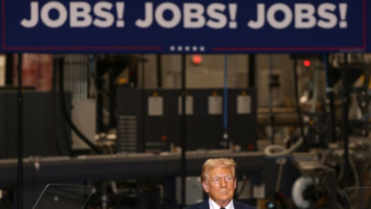 Donald Trump am Mittwoch bei Wahlkampfauftritt in North Carolina