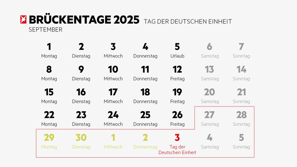 Brückentage 2025 So holen Sie geschickt mehr Urlaub raus STERN.de