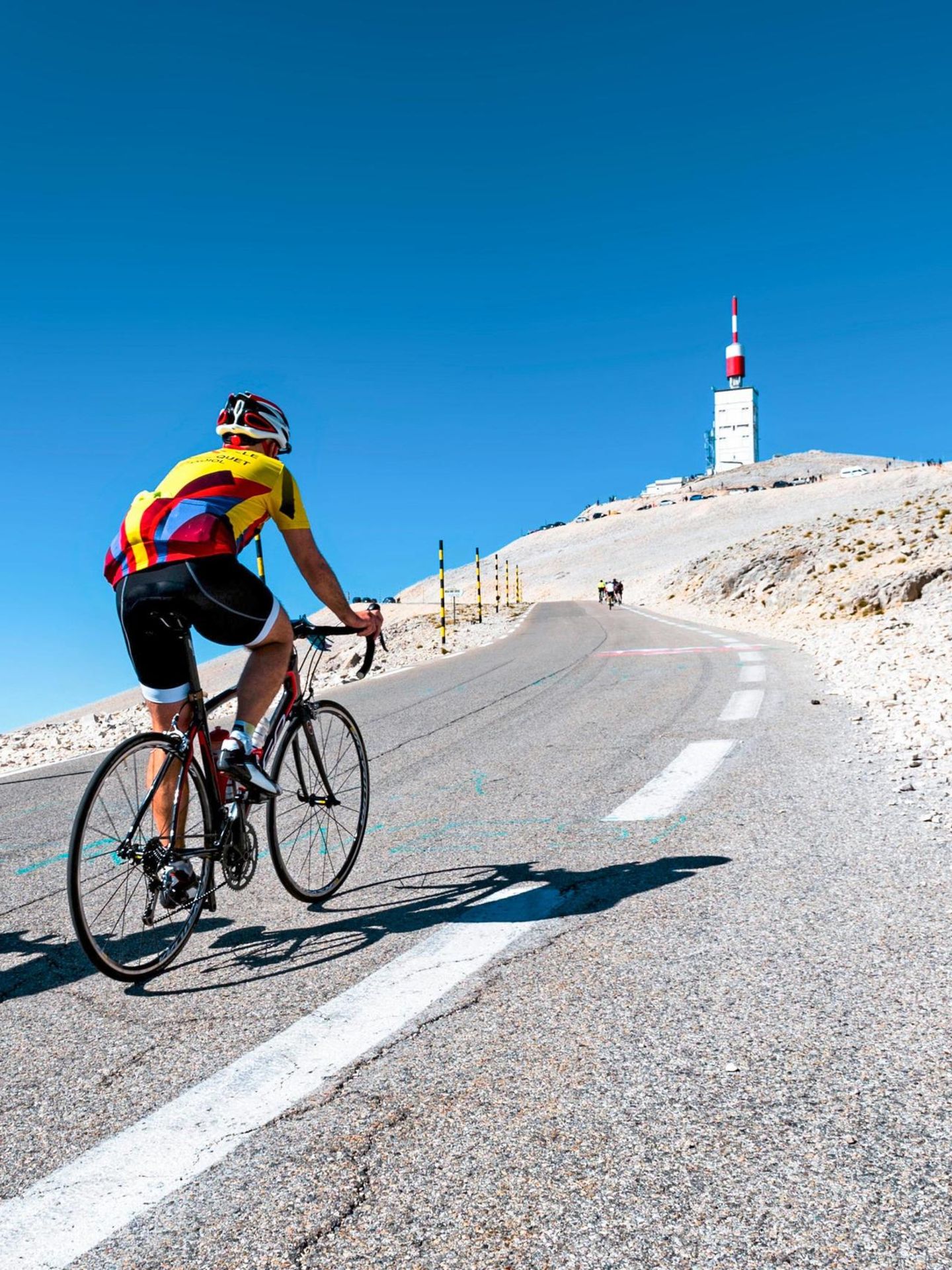 Radfahrer auf dem Mont Ventoux