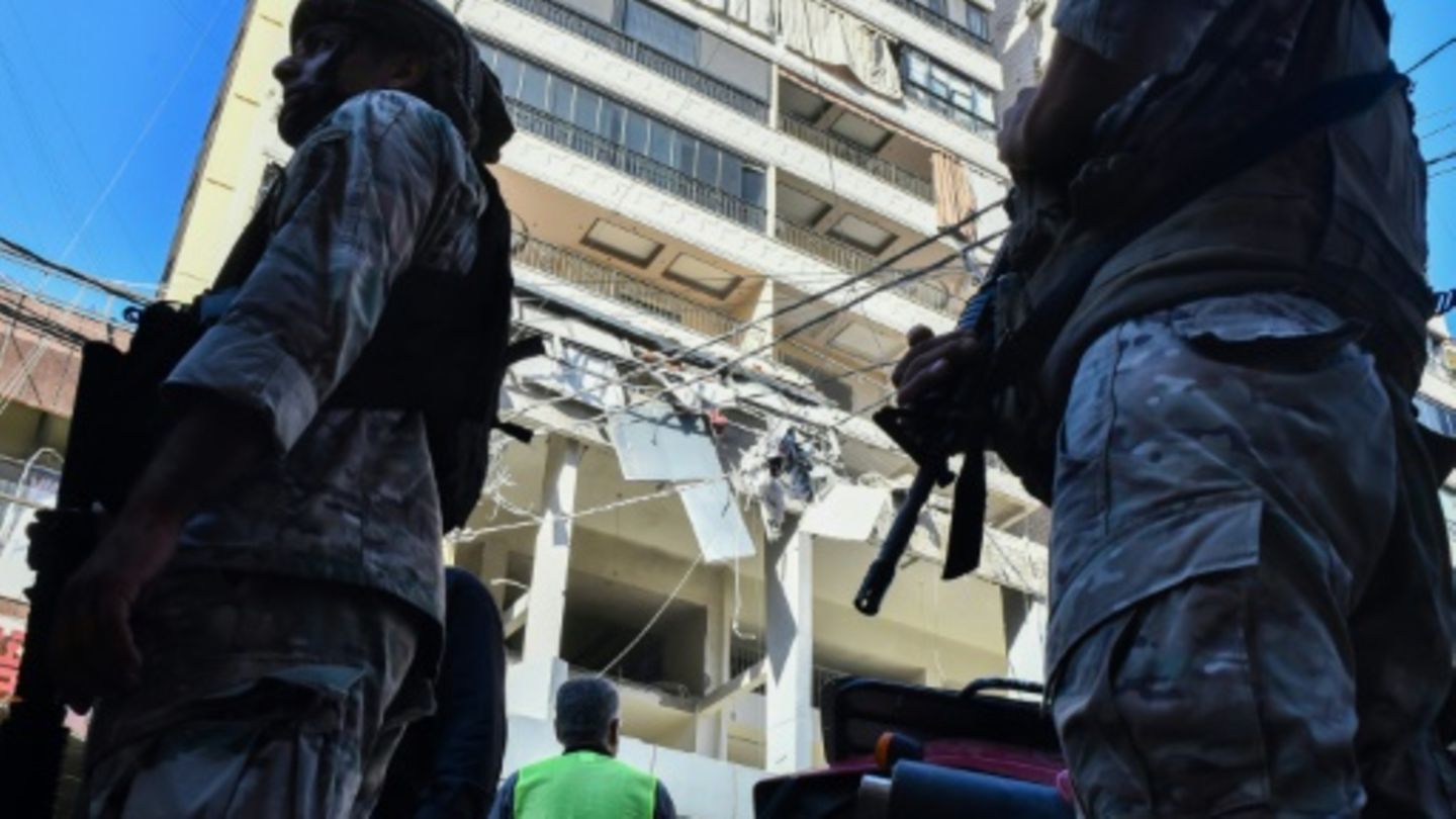 Angegriffenes Gebäude im Süden von Beirut