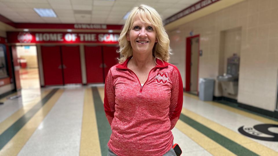 Vice Presidential Candidate: Sherri Blasing is principal at Mankato West High School, where Tim Walz once taught. Blasing and Walz were also neighbors in Mankato for 22 years Sherri Blasing is principal at Mankato West High School, where Tim Walz once taught. Blasing and Walz were also neighbors in Mankato for 22 years