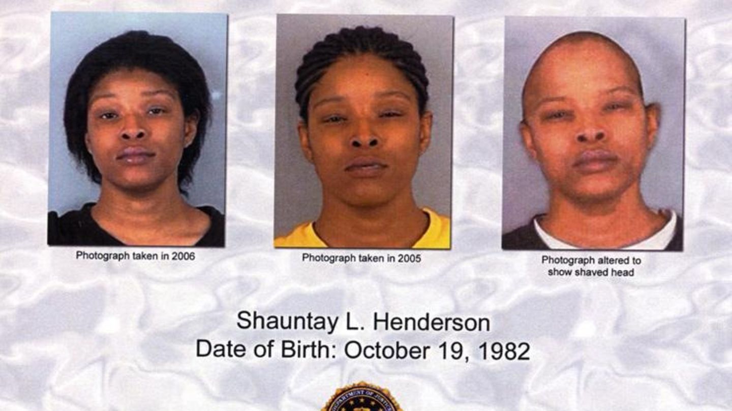 Drei Fahndungsbilder von Shauntay L. Henderson Drei Fahndungsbilder von Shauntay L. Henderson