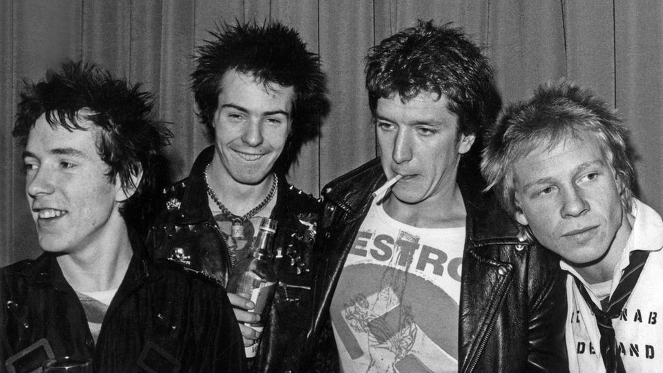 Die Sex Pistols in Ur-Besetzung Die Band Sex Pistols 1977 in Ur-Besetzung