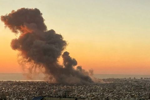 Rauchwolken über südlichem Vorort von Beirut
