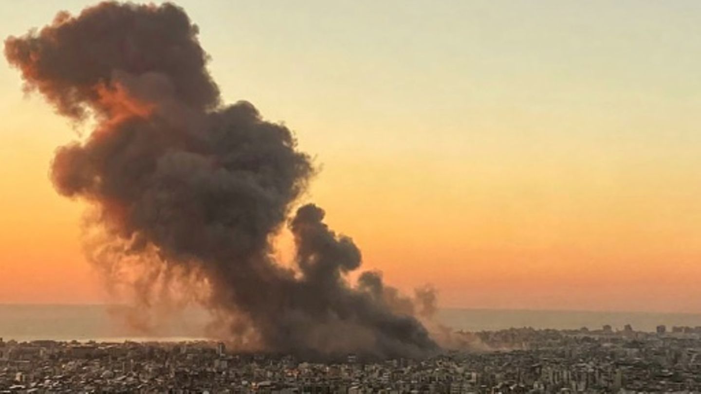 Rauchwolken über südlichem Vorort von Beirut
